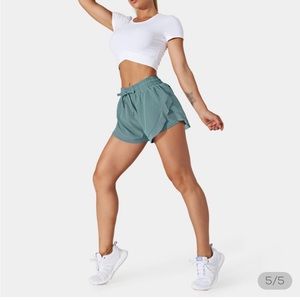 Drawstring Contrast Mesh 2-in-1 Shorts